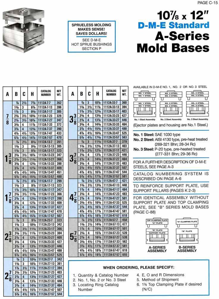 DME A series mold base 1112A